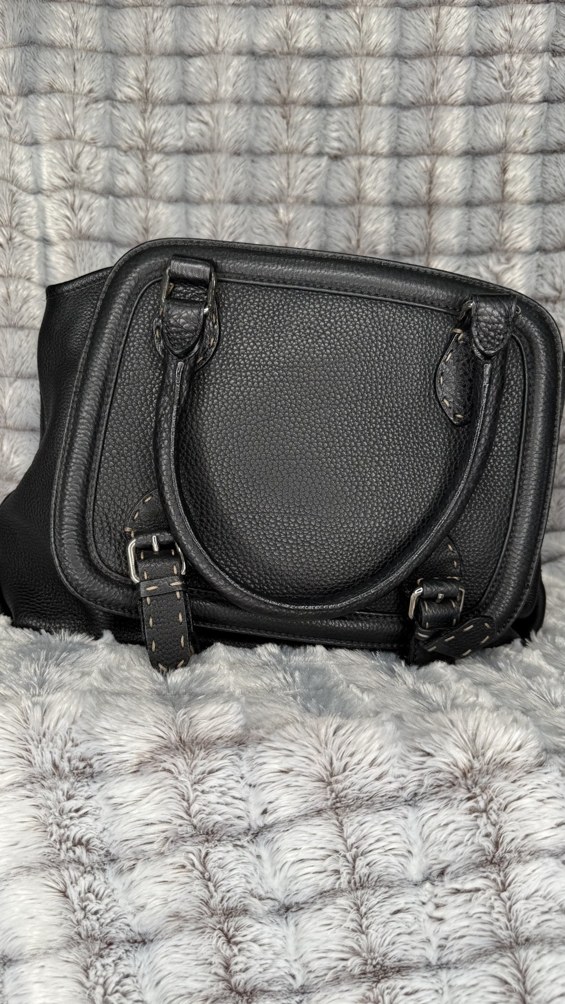 Fendi Selleria Romano Equestrian Bag – Black
