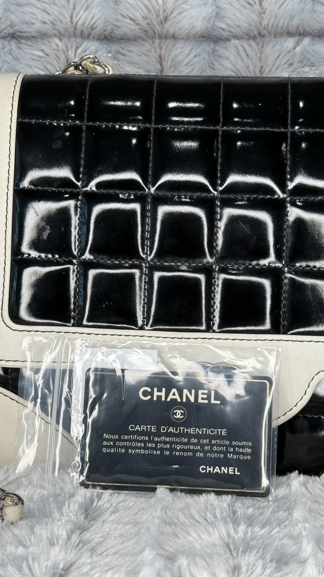 Chanel Square Chocolate Bar Flap Bag