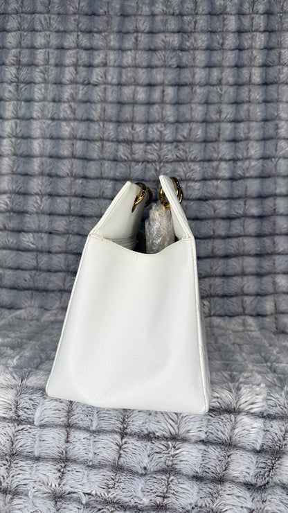 Chanel XL Grand Shopping Tote (GST) Caviar Leather – White