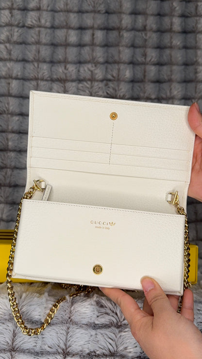 Gucci x adidas Wallet With Chain – Red Coated Canvas