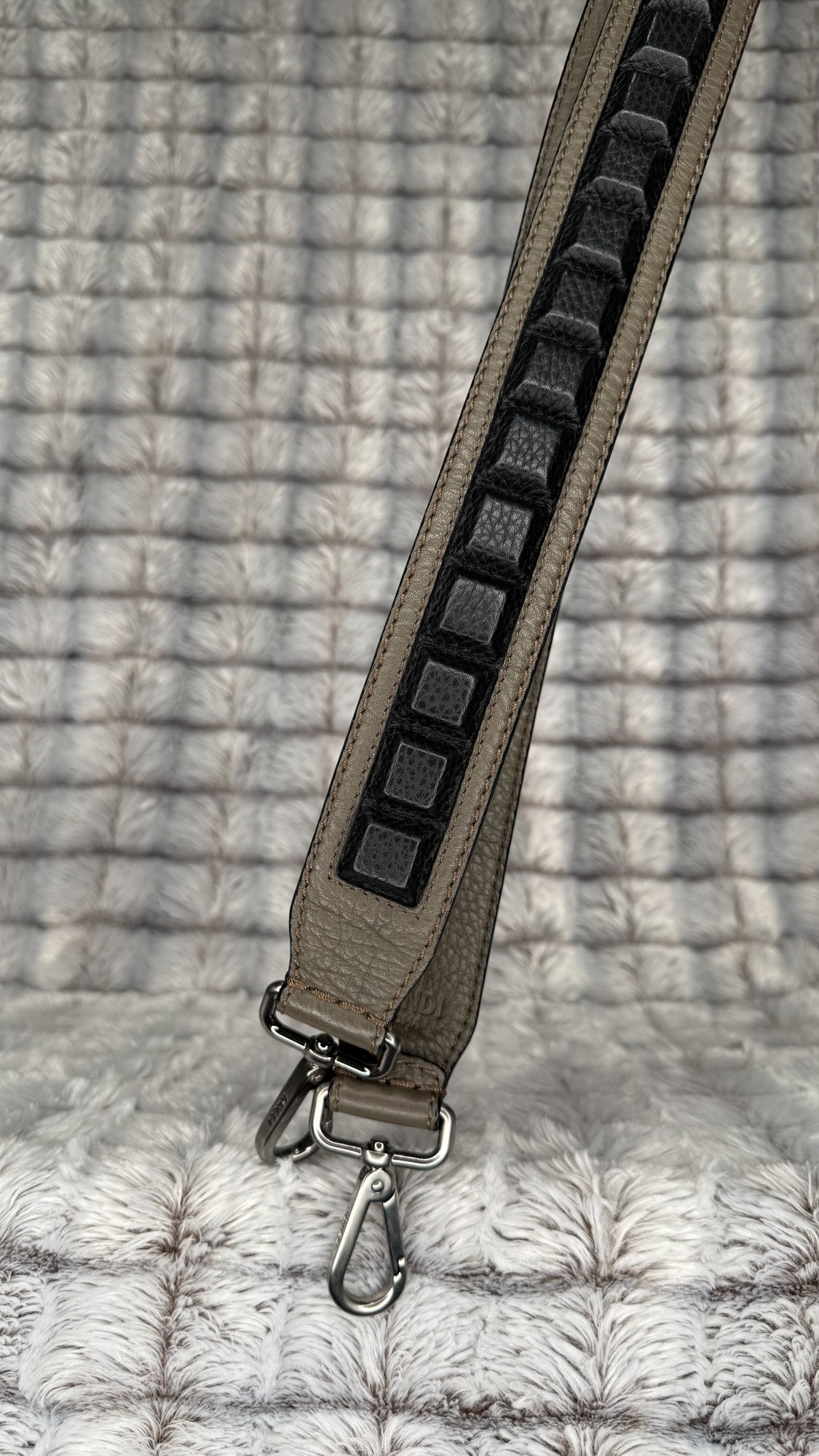 Fendi Quilted Padded Leather Detachable Strap