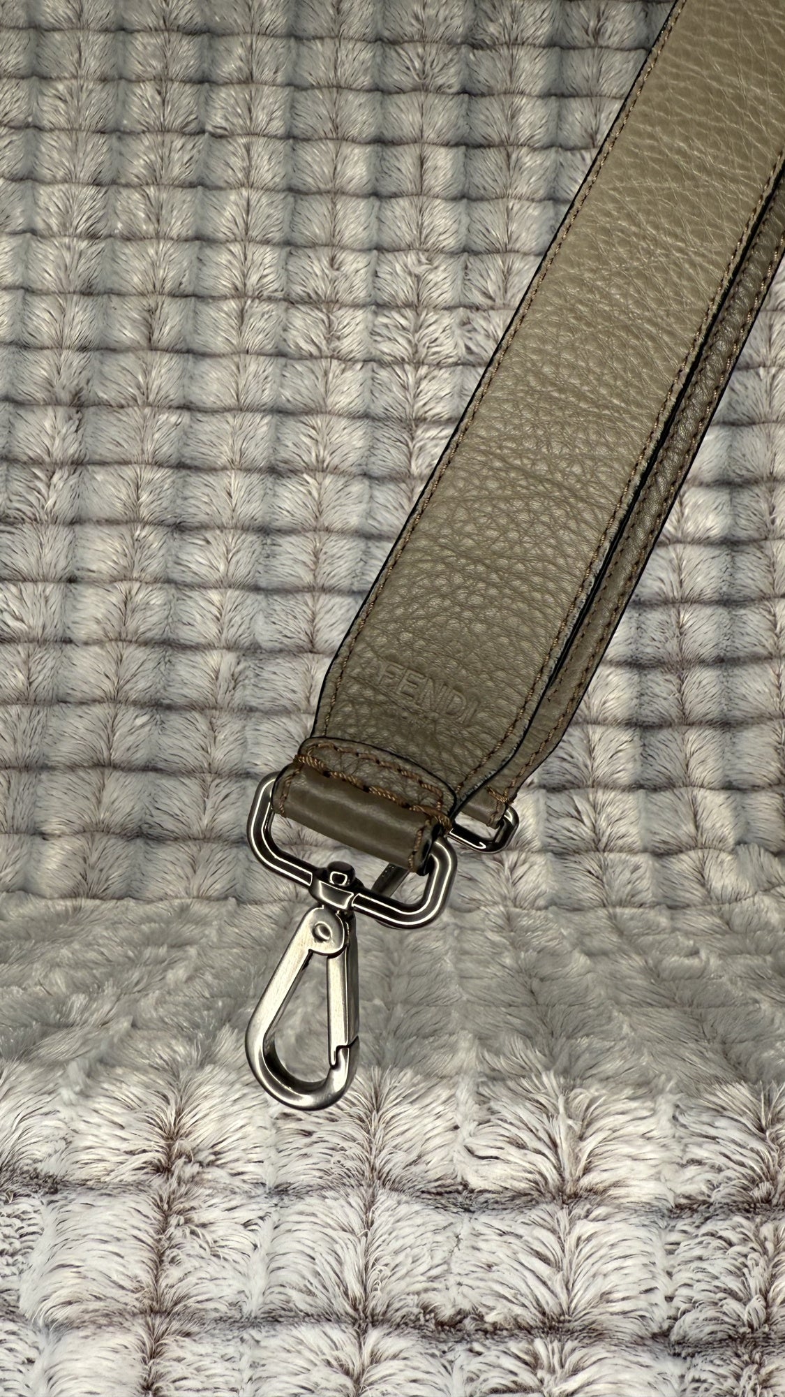Fendi Quilted Padded Leather Detachable Strap