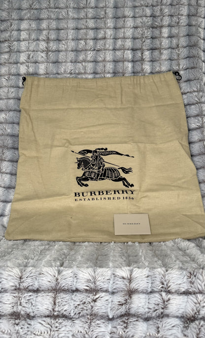 Burberry Stitched Leather Bridle Tote Bag – Brown