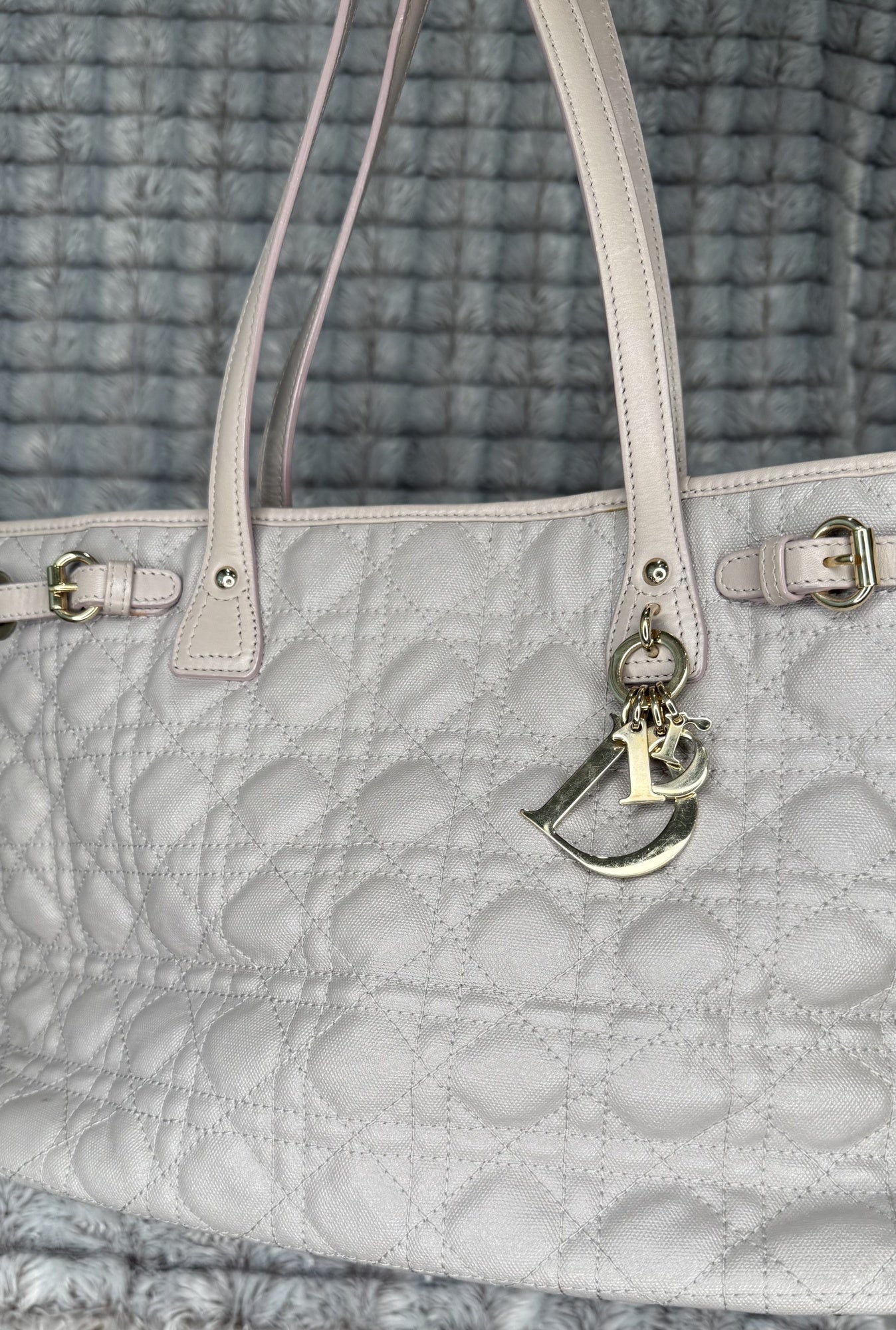 Christian Dior Medium Cannage Panarea Tote – White