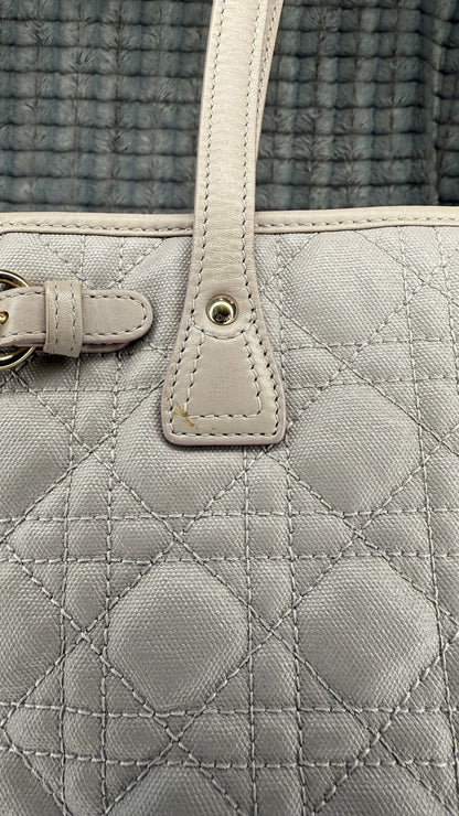 Christian Dior Medium Cannage Panarea Tote – White