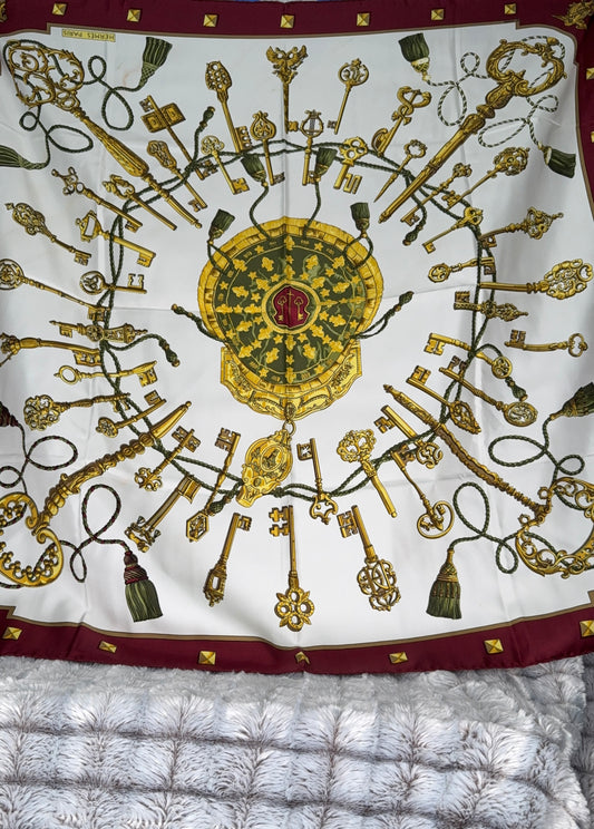 Hermes Keys Les Cles Silk Scarf