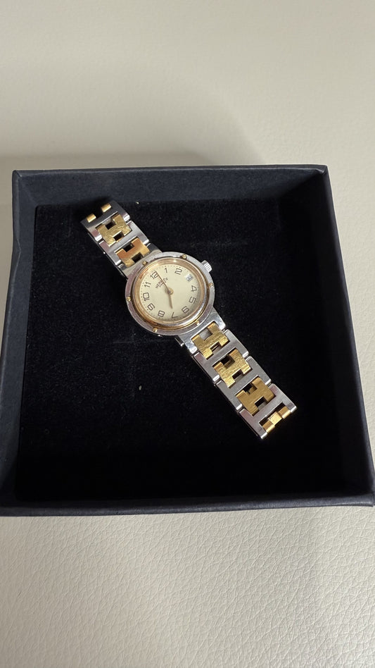 Hermès Clipper Two-Tone Watch