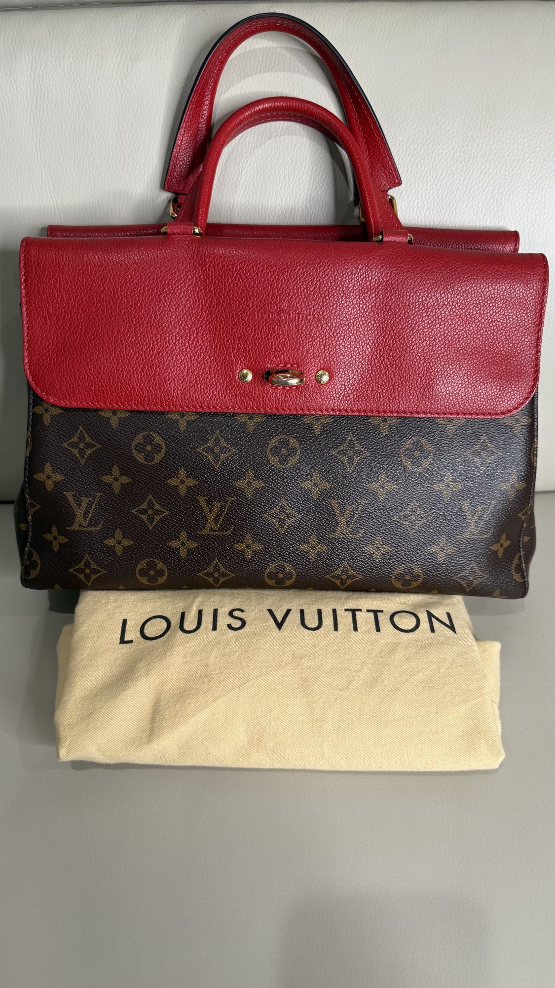 Louis Vuitton Monogram Montaigne MM - Cherry Red