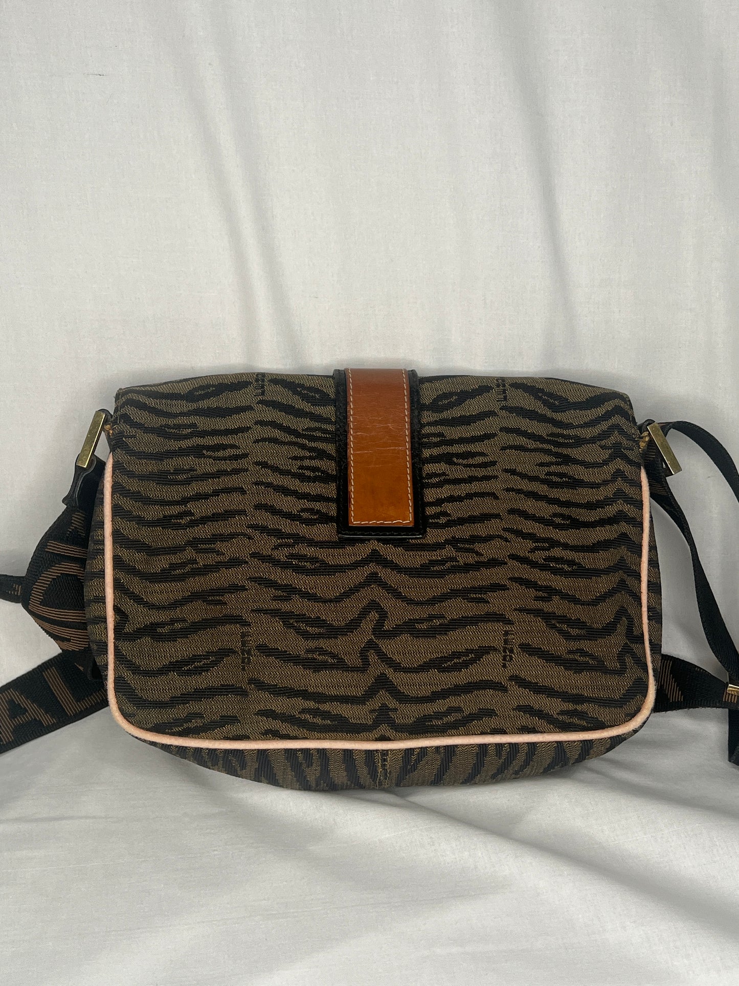 Fendi Zebra Print Baguette Shoulder Bag
