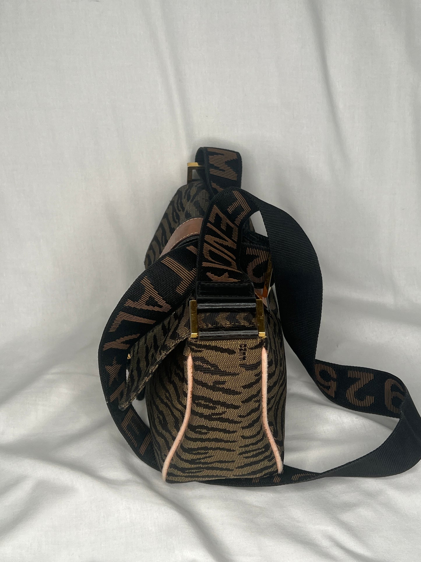 Fendi Zebra Print Baguette Shoulder Bag