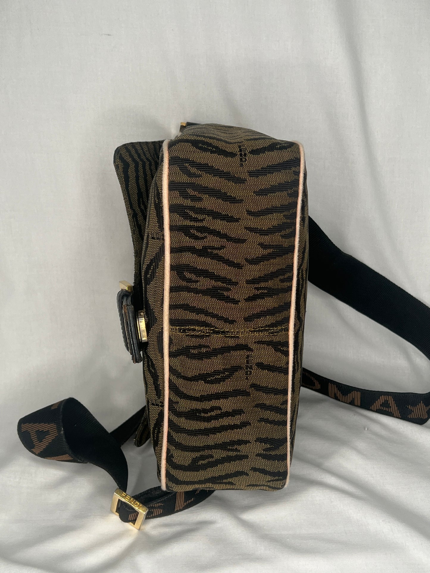 Fendi Zebra Print Baguette Shoulder Bag