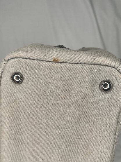 Prada Canapa Studded Canvas Tote Bag in Taupe