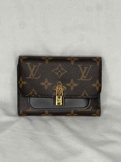 Louis Vuitton Monogram Flower Lock Compact Wallet