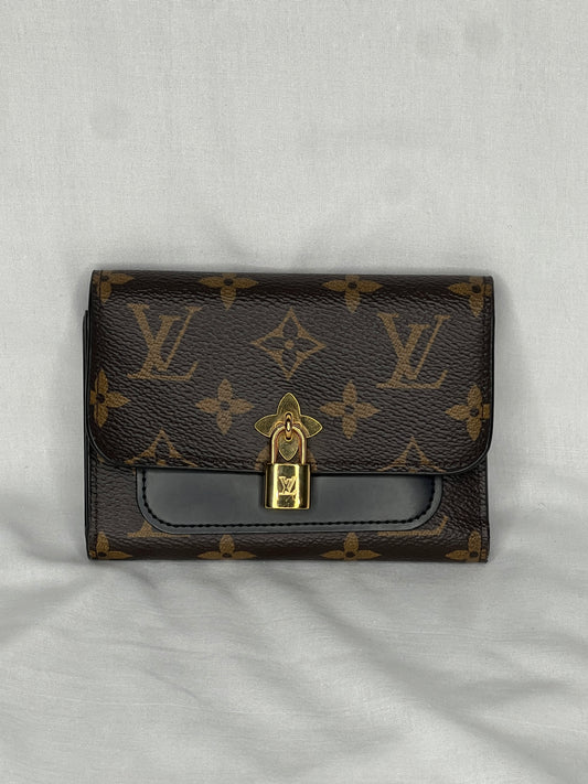Louis Vuitton Monogram Flower Lock Compact Wallet