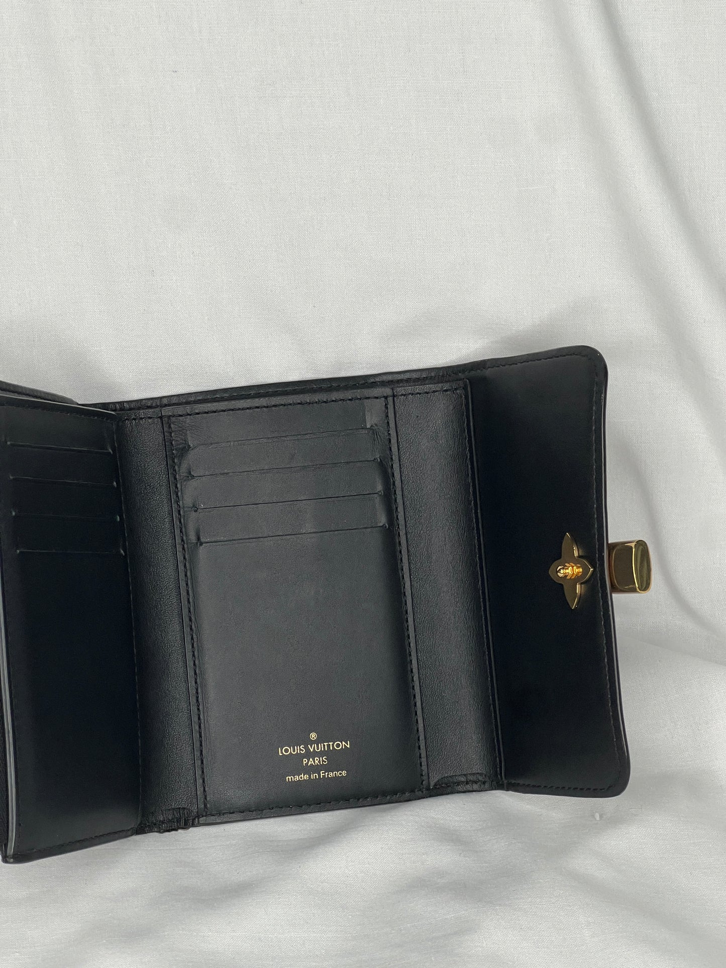 Louis Vuitton Monogram Flower Lock Compact Wallet