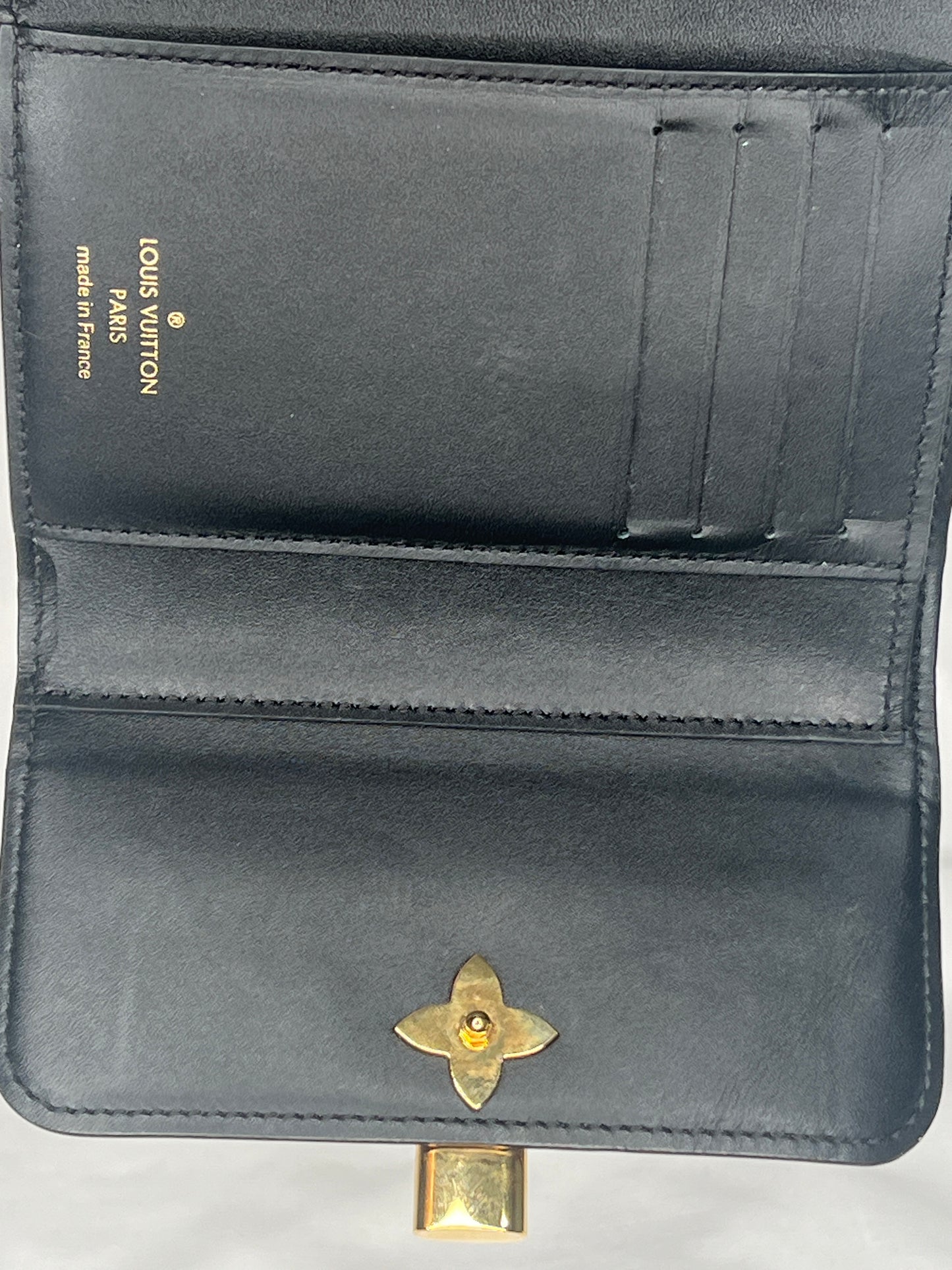 Louis Vuitton Monogram Flower Lock Compact Wallet