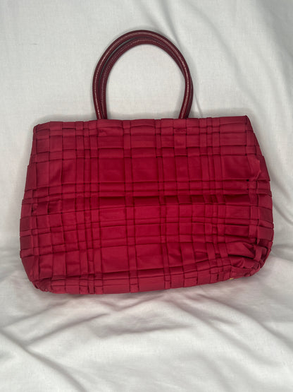 Prada Tessuto Woven Tote Bag in Red Nylon