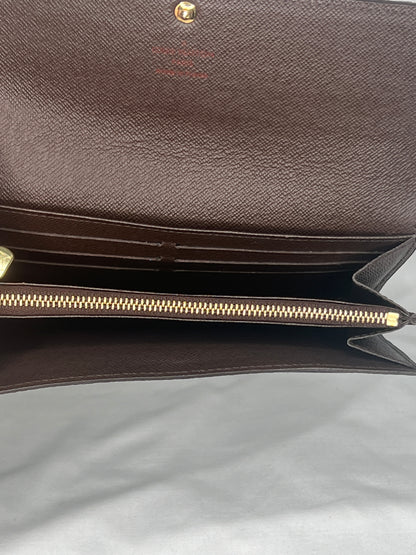Louis Vuitton Sarah Wallet in Damier Ebene Canvas