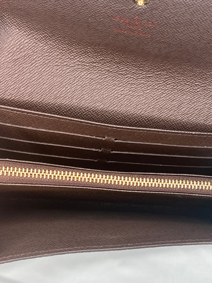 Louis Vuitton Sarah Wallet in Damier Ebene Canvas