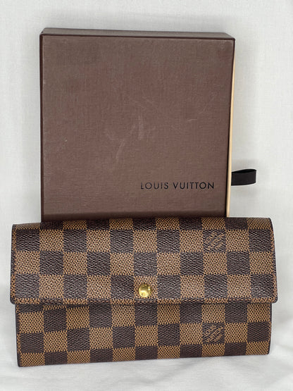 Louis Vuitton Sarah Wallet in Damier Ebene Canvas