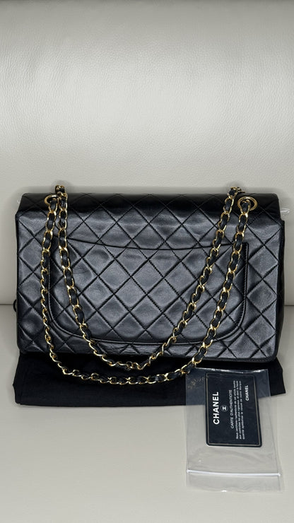 CHANEL Lambskin Quilted Medium Double