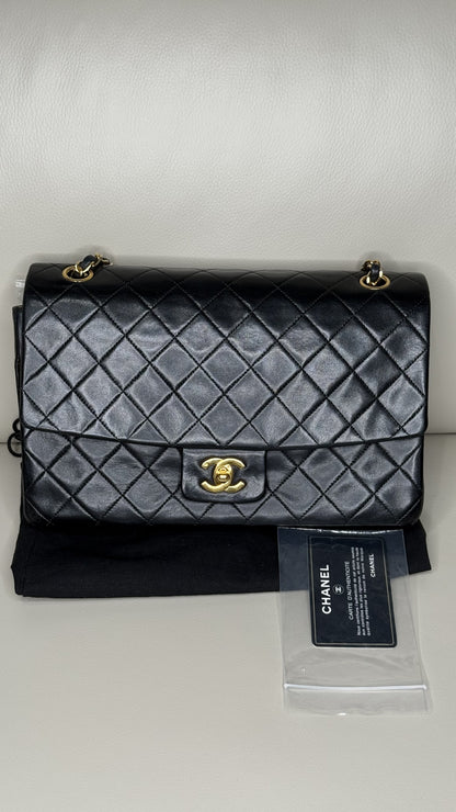 CHANEL Lambskin Quilted Medium Double