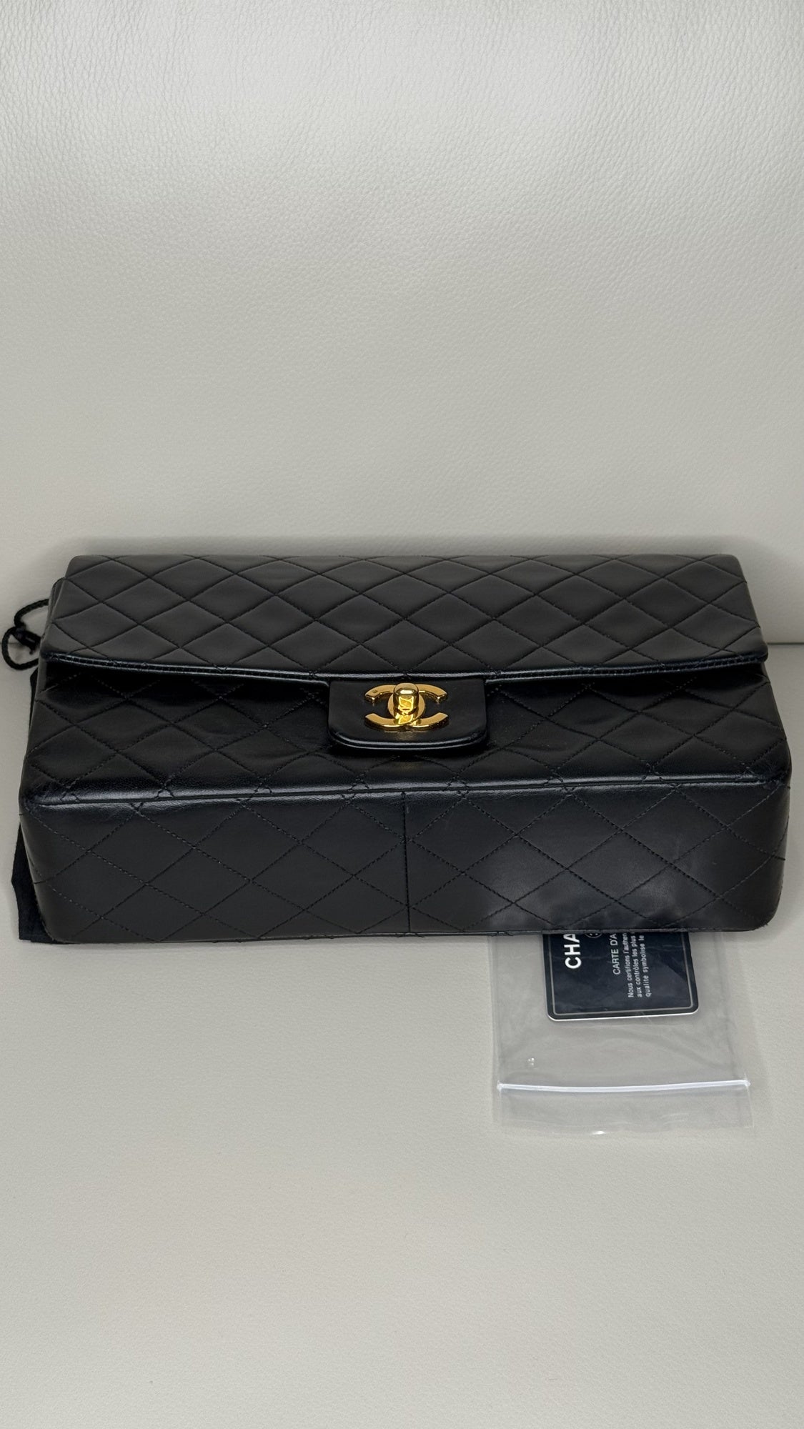 CHANEL Lambskin Quilted Medium Double