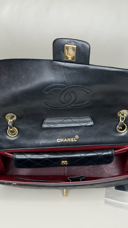 CHANEL Lambskin Quilted Medium Double