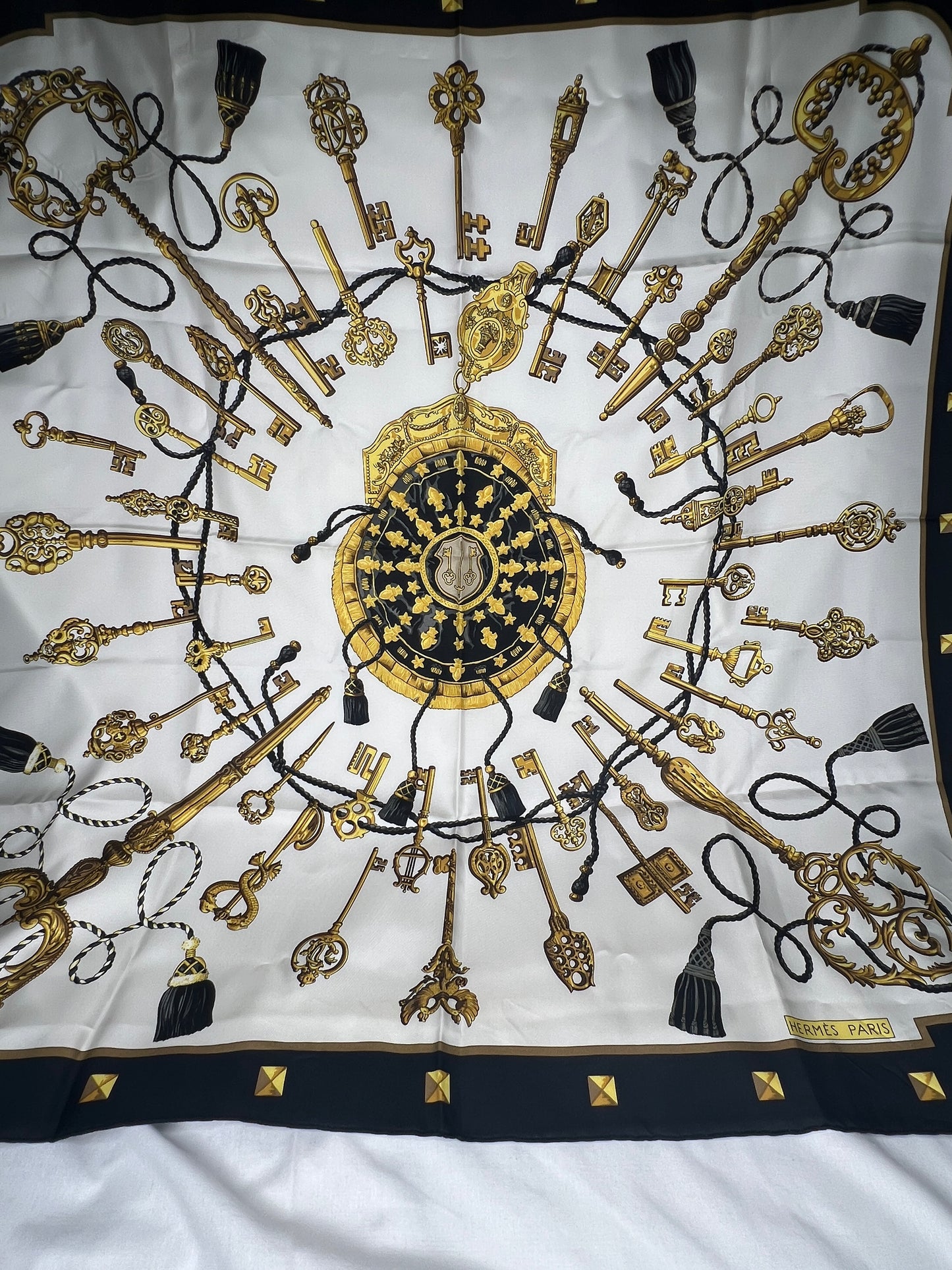 Hermès “Les Clés” Silk Scarf by Caty Latham