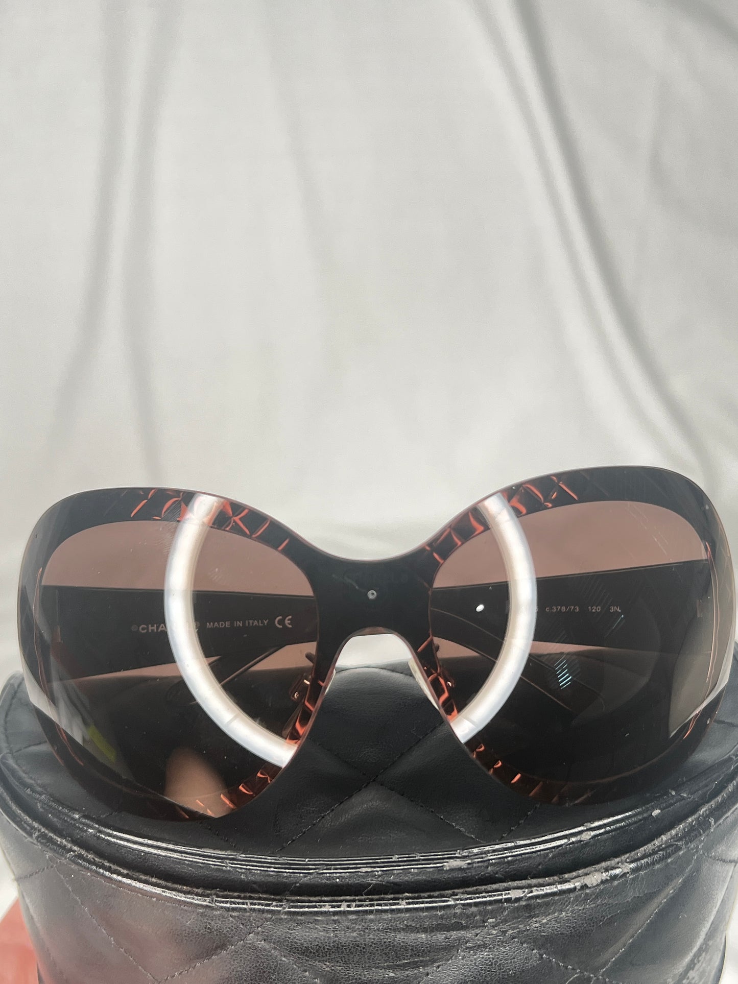 Chanel 4165 Quilted Brown Gradient Oversized Sunglasses