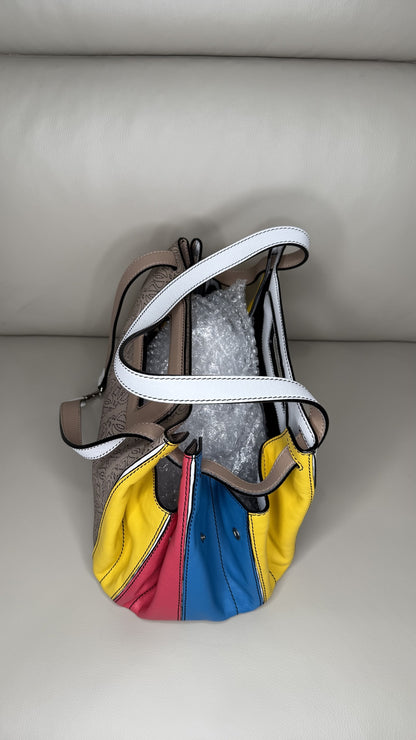 Loewe multicolor Canvas Leather Handle Tote
