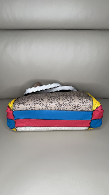 Loewe Anagram Embossed Puzzle Edge Tote – Multicolor Panel