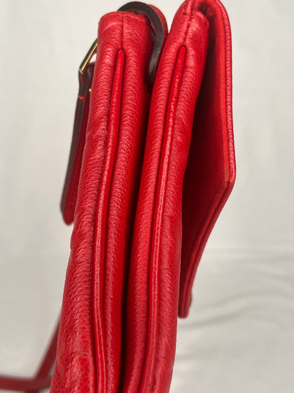 Louis Vuitton Monogram Empreinte Twice Crossbody Bag in Red Leather