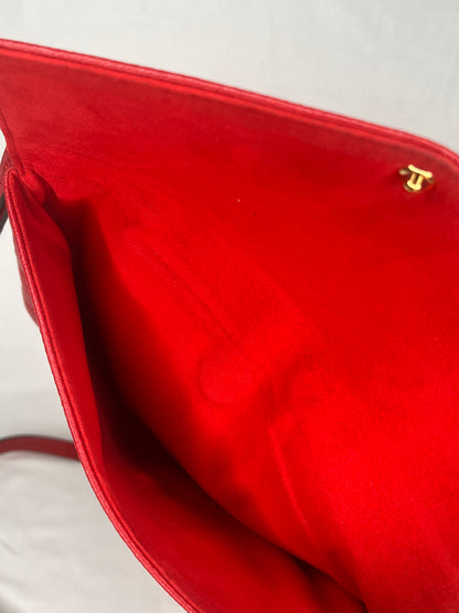 Louis Vuitton Monogram Empreinte Twice Crossbody Bag in Red Leather