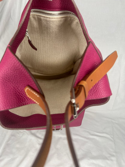 Hermès Marwari PM Shoulder Bag in Magenta Clemence Leather