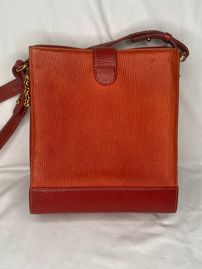 Loewe Velazquez Shoulder Bag in Orange and Red Leather