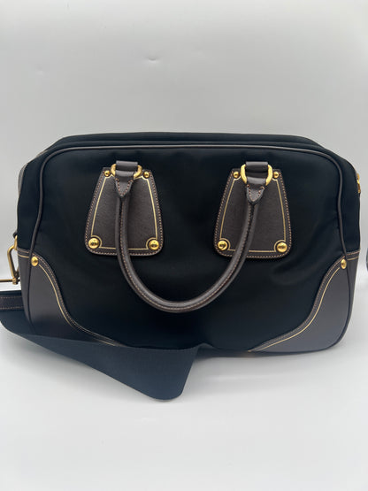 Prada Leather Bowler Bag – Black