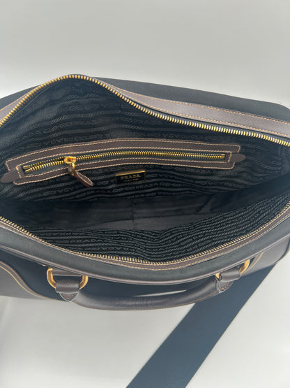 Prada Leather Bowler Bag – Black