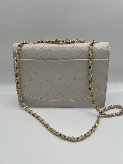 Chanel Classic Flap Bag in Off-White Quilted Leather