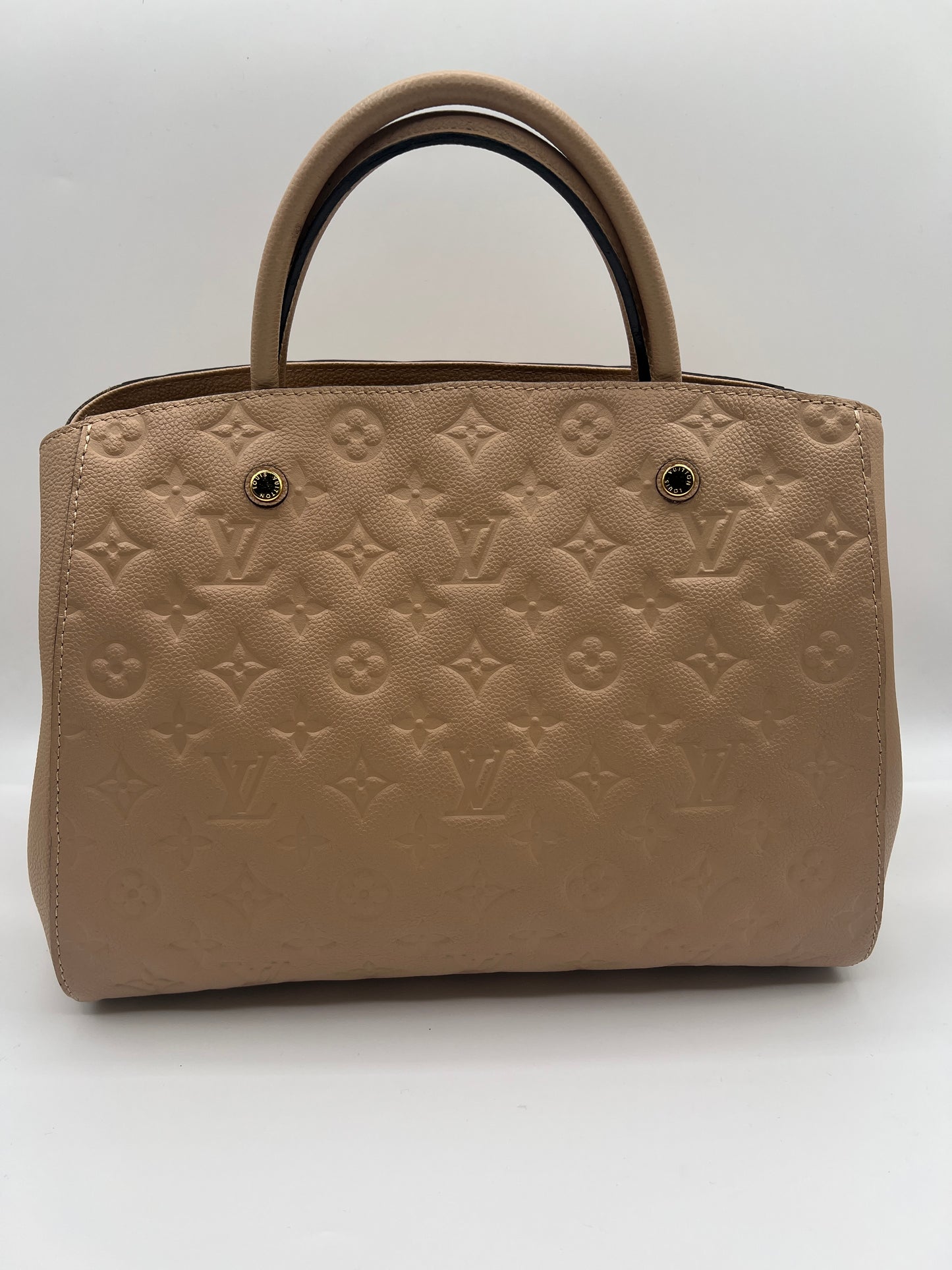 Louis Vuitton Montaigne MM in Dune Monogram Empreinte Leather