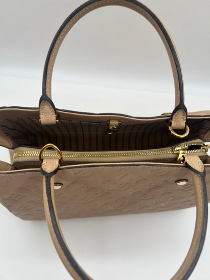 Louis Vuitton Montaigne MM in Dune Monogram Empreinte Leather
