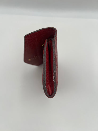 Louis Vuitton Sarah Long Wallet in Red Monogram Empreinte Leather