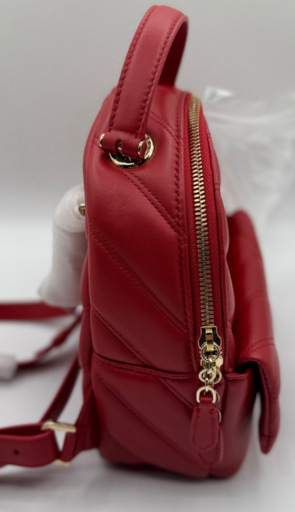 Bvlgari Serpenti Cabochon Quilted Leather Backpack – Red