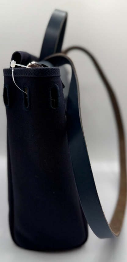 Hermès Herbag Zip 31 Navy Canvas & Vache Hunter Leather Bag
