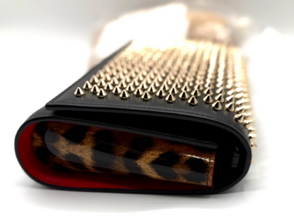 Christian Louboutin Spiked Leather Clutch Bag