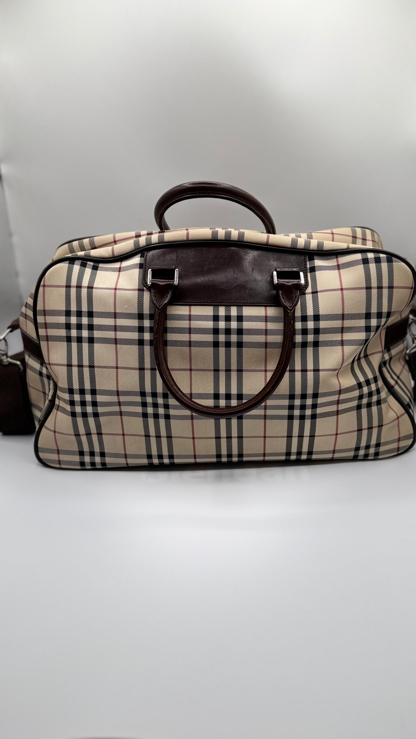 Burberry Nova Check Boston Duffle Bag