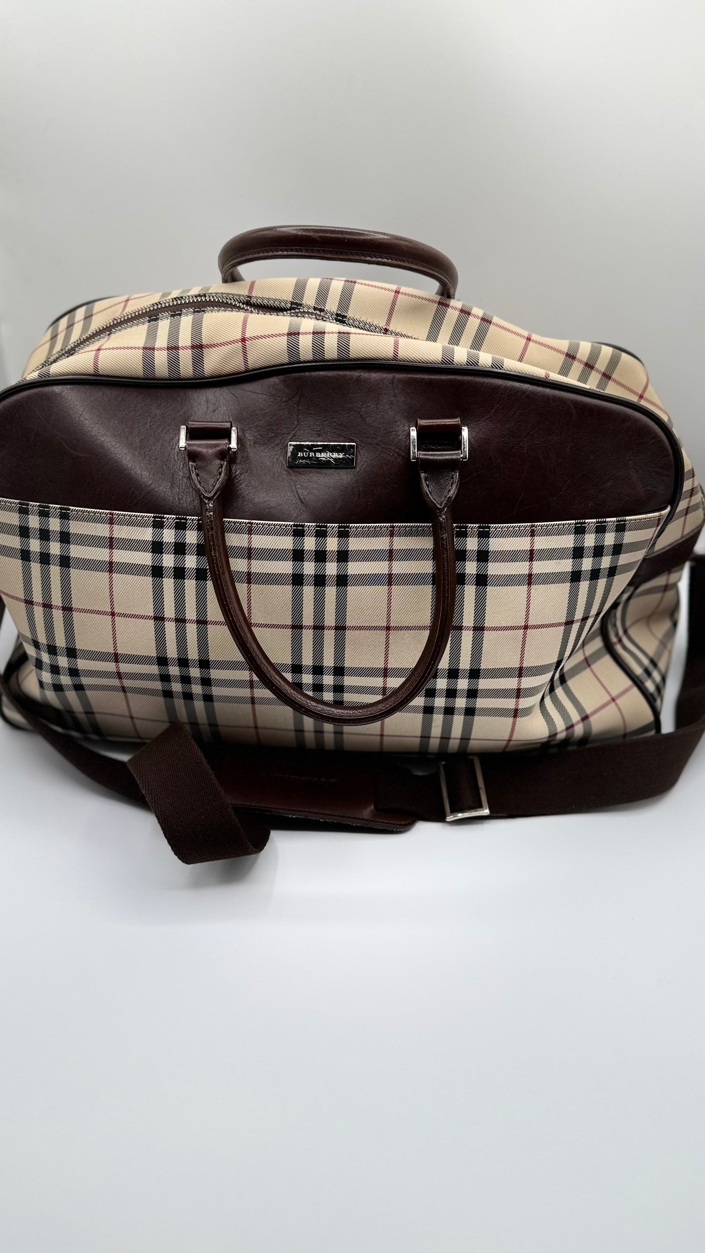 Burberry Nova Check Boston Duffle Bag