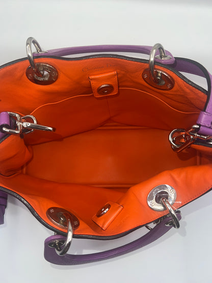 Dior Purple Leather Medium Diorissimo Shopper Tote