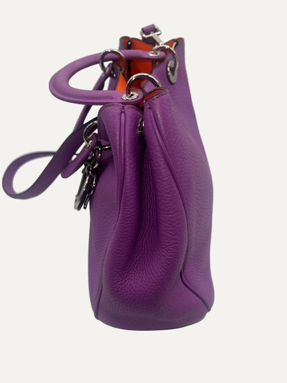 Dior Purple Leather Medium Diorissimo Shopper Tote