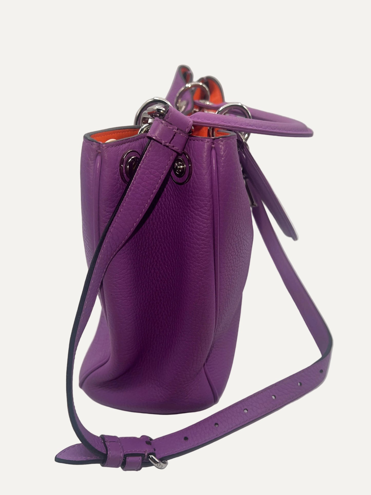 Dior Purple Leather Medium Diorissimo Shopper Tote